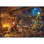 Schmidt Spiele 59494 Thomas Kinkade Der Weihnachtsmann und Seine Wichtel Limited Edition 1000 Teile Puzzle Bunt