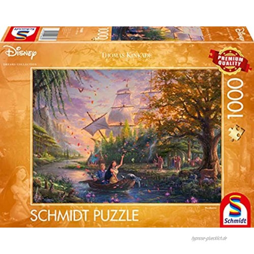 Schmidt Spiele 59688 Thomas Kinkade Disney Pocahontas 1.000 Teile Puzzle Bunt