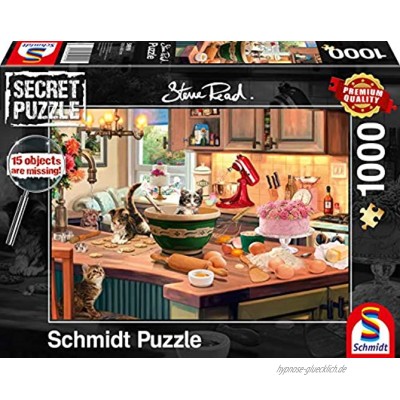 Schmidt Spiele 59919 Secret Puzzle Am Küchentisch 1.000 Teile bunt