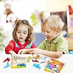 3 Pack Holzpuzzle Kinder 3D Tier Puzzle Kinderpuzzle Steckpuzzle Lernspielzeug Holz Montessori Spielzeug Weihnachten Geburtstag Geschenk für Jungen und Mädchen Baby Kleinkind ab 2 3 4 5 Jahre