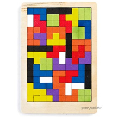all Kids United 3D Holz-Puzzle Jigsaw Kinder-Spielzeug Pädagogisches Denkspiel Tetris Holzpuzzle mit Bausteinen