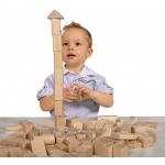 Eichhorn 100010141 100 naturfarbene Holzbausteine in der Aufbewahrungsbox mit Kordel und Sortierdeckel für Kinder ab 1 Jahr