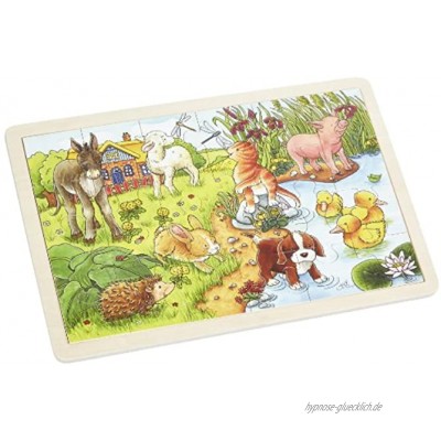 goki 57890 Einlegepuzzle Tierkinder II