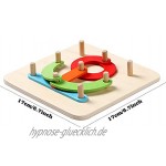 Lewo Holzpuzzles Holzbuchstaben Anzahl Sorter Puzzle Pädagogische Stapelblöcke Spielzeug Vorschule Lernen Stem Spielzeug Form Farberkennung Bord für Kinder Kleinkind Geschenk