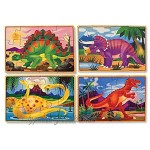 Melissa&Doug Dinosaurierpuzzles in einer Box | Puzzles | Holzspielzeug | 3+ | Geschenk für Jungen oder Mädchen