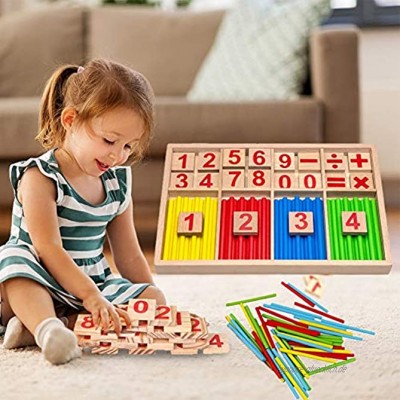 M.Q.L. Montessori Mathematik Spielzeug Material aus Holz Einmaleins Spiel zum Zahlen 1x1 Addition rechnen Lernen Rechenhilfe Geeignet unter sechs Jahren