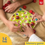 Nene Toys Marienkäfer-Garten Memory-Spiel aus Holz für Kinder im Alter von 3 4 5 Jahren mit 10 Lustigen Mustern Pädagogisches Spielzeug Fördert Gedächtnis und Kognitive Fähigkeiten