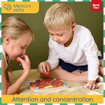 Nene Toys Marienkäfer-Garten Memory-Spiel aus Holz für Kinder im Alter von 3 4 5 Jahren mit 10 Lustigen Mustern Pädagogisches Spielzeug Fördert Gedächtnis und Kognitive Fähigkeiten