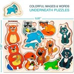 Quokka Spielzeug ab 1 2 3 Jahre Montessori Holz Puzzle für Lernspiele ab 4 Geschenk Kinderspielzeug für Mädchen and Junge