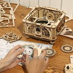 ROKR 3D Holzpuzzle für Erwachsene Teenager DIY Modellbausatz Basteln Mechanische Puzzle-Klassisches Grammophon Manual Gramophone