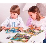 Spielzeug Puzzle ab 4 5 6 Jahre 3 Montessori Holzpuzzle Spiele für Kinder Geschenk Kinderspielzeug für Mädchen and Junge ab 7 8