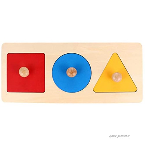 Tomaibaby 1 Stück Baby Holzform Puzzles Montessori Holzknauf Puzzle Peg Board Geometrische Form Match Baby Lernspielzeug