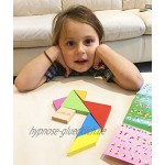 Toys of Wood Oxford Holz-Tangram-Puzzle für Kinder Extra groß mit bunter Verpackung und über 200 Musterbeispielen- Kinder-Reisespiele Holz-Spielzeug für Kinder und Erwachsene