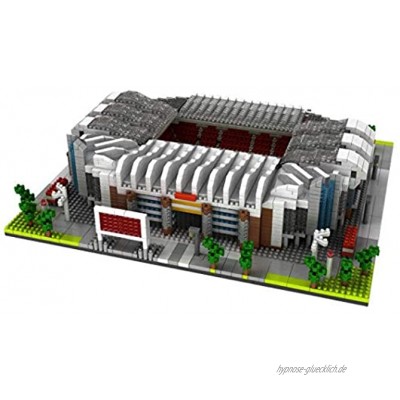 Atomic Building Manchester United Old Trafford Stadion. Modell zum Zusammenbau mit Nanoblöcken. Mehr als 3800 Stück