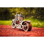 EWA Eco-Wood-Art EWA EcoWoodArt 3D Holzpuzzle für Jugendliche und Erwachsene-Mechanisches Cruiser-Motorradmodell-DIY-Bausatz des Rades kein Kleber erforderlich