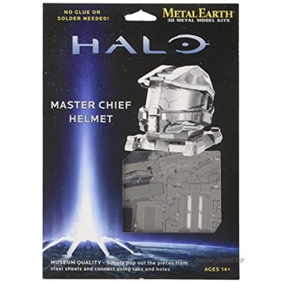 Fascinations Metal Earth MMS290 502694 Halo Master Chief Helmet Konstruktionsspielzeug 1 Metallplatine ab 14 Jahren