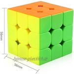 FAVNIC Zauberwürfel Magic Cube 3x3x3 Turning Smooth Magic Cube 3D Puzzle for Kids Twist Brain Teasers IQ Toys