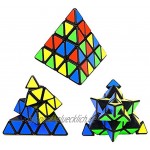 Gobus ShengShou 4x4 Pyraminx Pyramid Triangle Zauberwürfel Speed Puzzle Cube Schwarz
