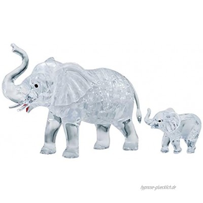 HCM Kinzel Crystal Puzzle 59176 3D Elefantenpaar 46 Teile
