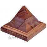 LOGOPLAY Spitze Pyramide 3D Puzzle Denkspiel Knobelspiel Geduldspiel Logikspiel aus Holz