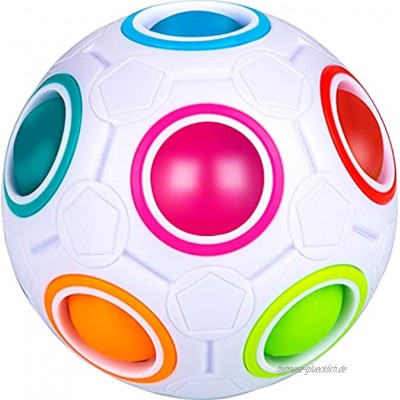 Mamowla Regenbogenball Magic Ball 3D Puzzle Kinder ZauberwüRfel Schicklichkeitsspiel Speed Cube Magic Rainbow Ball Brain Teaser Toys für Kinder und Erwachsene