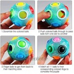 MOPOIN Regenbogenball Rainbow Ball Leuchtend Magic Ball Spielzeug 3D Puzzle Zauberball Pädagogische Spielzeug Geschicklichkeitsspiel für Erwachsene und Kinder