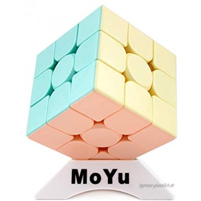 Moyu OJIN MoFang JiaoShi Meilong Serie Würfel Meilong3 3x3x3 Würfel Bright Pink Stickerless Cubing Klassenzimmer Meilong Forsted Surface Puzzle Cube mit einem Würfelstativ