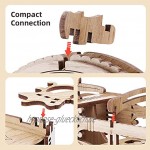 nicknack Tischuhr Modellbau Laser geschnitten Uhr Bausatz 3D Holz Puzzle für Erwachsene 47 Teile Puzzle-Licht Licht