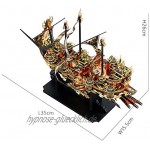 piececool 3D DIY Metallmodell-Puzzles für Schlachtschiff des Windes Zubehörteile 709pcs