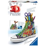 Ravensburger 3D Puzzle 12535 Sneaker Graffiti Praktischer Stiftehalter 108 Teile Schreibtisch-Organizer für Kinder ab 8 Jahren