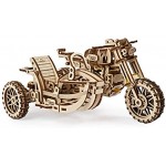 UGEARS 3D Puzzle Erwachsene Holz 3D Holzbausatz Motorrad Modell mit Gummibandmotor Mechanischer Modellbausatz Motorrad Bausatz 3D Holzpuzzle für Erwachsene und Jugendliche Scrambler UGR-10