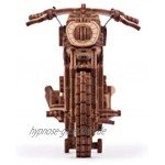 Wood Trick Holztrick Motorrad mit Gummibandmotor – Fahrt bis zu 4,6 m – mechanisches Modell -Set für Erwachsene und Kinder – Keine Batterien – 10 x 4 – 3D Holzpuzzle Holzbausatz,203 Teile