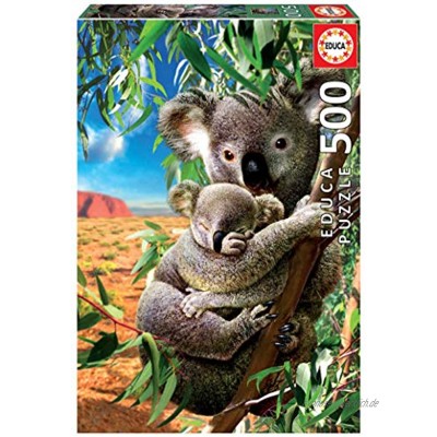 Educa 18999 Baby 500 Teile Puzzle für Erwachsene und Kinder ab 10 Jahren Koala Familie bunt
