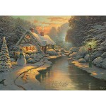 Schmidt Spiele Puzzle 59492 Thomas Kinkade Am Weihnachtsabend Limited Edition 1000 Teile Puzzle bunt
