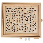 Agatige Holzball-Labyrinth-Spiel handgeschnitztes Labyrinth-Puzzle-Spielzeug für Demenz-Erwachsene und Kinder