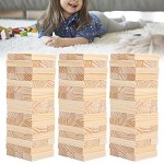 Beautifui Baustein Stapelturm Spielzeug Lernen Holz für Kinder 3 Stück