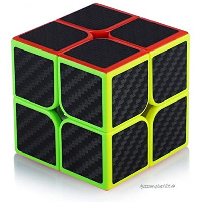 Maomaoyu Zauberwürfel 2x2 2x2x2 Original Speed Cube Magic Cube Puzzle Magischer Würfel Kohlefaser Aufkleber für Schneller und Präziser mit Lebendigen Farben