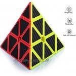 Maomaoyu Zauberwürfel Set Speed 3x3x3 + Triangle Pyramide Pyraminx + Dodekaeder Megaminx Speed 3 Pack Puzzle Würfel Carbon Faser Aufkleber Spielzeug