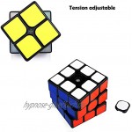 TOYESS Zauberwürfel Set Speed Cube Set Zauberwürfel 3x3+2x2 3D Puzzle Spielzeug für Kinder Schwarz