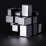 BEAUTYBIGBANG Zauberwürfel Spiegel Speed Puzzle Mirror Cube Magic Cube Zauber Würfel PVC Aufkleber für Kinder und Erwachsene Schwarz