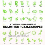 Duncan Schlangenpuzzle 24 Teile Schlange Zauberwürfel Twist Spielzeug für Erwachsene und Kinder Kreative unbegrenzte verdrehbare Puzzleformen grün weiß