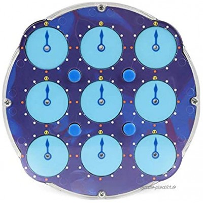 Magische Uhr Transparentes Blau Zauberwürfel Block Intelligenz Gear Cube Clock Spielzeug für Kinder und Erwachsene Dekompressionsgeschenk 11cm 4.33