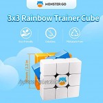 Monster Go 3x3 Regenbogen Trainer Würfel MG Cube Würfel Lernserie Spielzeug Puzzle Geschenk für Kinder und Anfänger