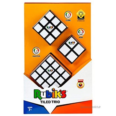 Rubik's Zauberwürfel Tiled Trio 2x2 + 3x3 + 4x4 Orginal Rätsel-Puzzle für Kinder & Erwachsene