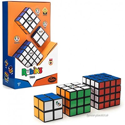 ThinkFun 76422 Gift Set: Trio das perfekte Geschenkset Fan enthält Master 4x4 den original Zauberwürfel 3x3 und den Rubik's Mini 2x2 [Exklusiv bei ]