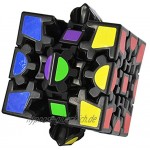 TOYESS Zauberwürfel Gear Cube Zauberwürfel Gearcube Speed Cube 3x3 Puzzle Würfel Spielzeug Schwarz