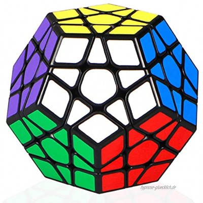 TOYESS Zauberwürfel Megaminx Cube 3x3 Megamix Dodekaeder Speed Cube 3x3 Puzzle Würfel Spielzeug Schwarz