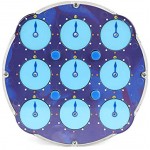 ZXIAQI Magische Uhr Transparentes Blau Zauberwürfel Block Intelligenz Gear Cube Clock Spielzeug für Kinder und Erwachsene Dekompressionsgeschenk 11cm 4.33