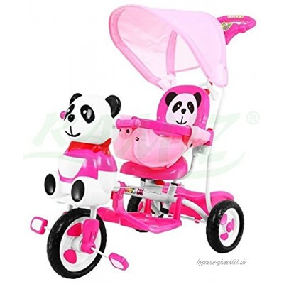 BSD Kinder Dreirad-Schaukelsitz 2 In 1 Panda Kinderwagen Rosa