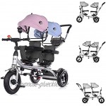 Chipolino Tricycle Dreirad 2Play Zwei Kinder bis 50 kg Luftreifen Lenkstange Farbe:Boy Girl